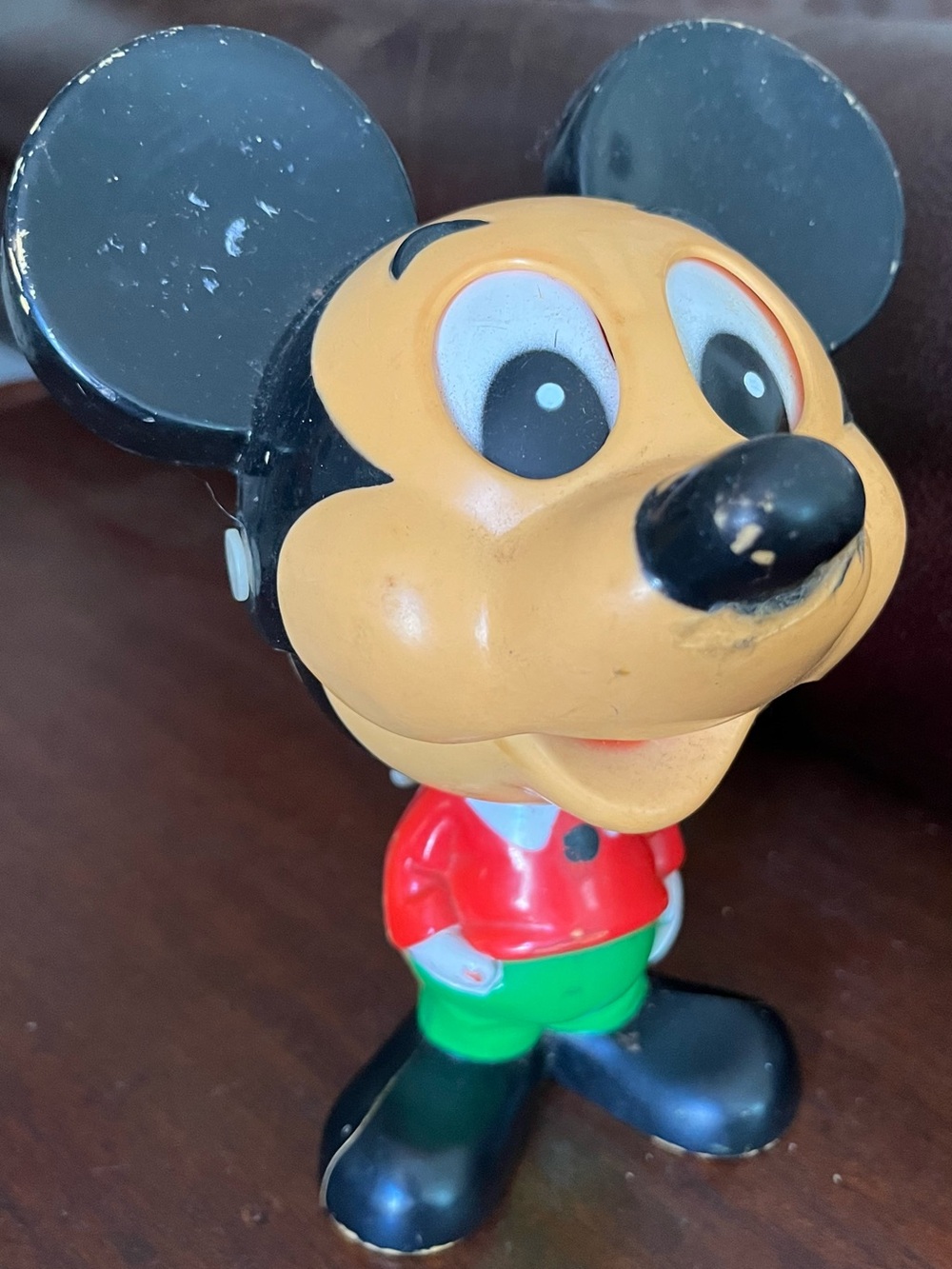 Talking Mickey Mouse Collectible pull string vintage toy works!